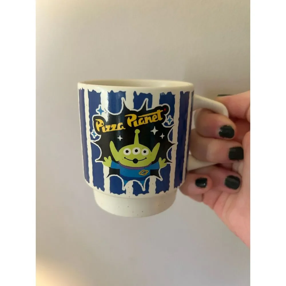Vintage Disney Pixar Toy Story Pizza Planet Alien Maebata Japan Speckle Mug